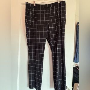 Vince Camuto Black Checkered Pants
